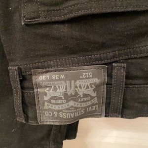 Levi’s 512 38x30 black denim jeans.